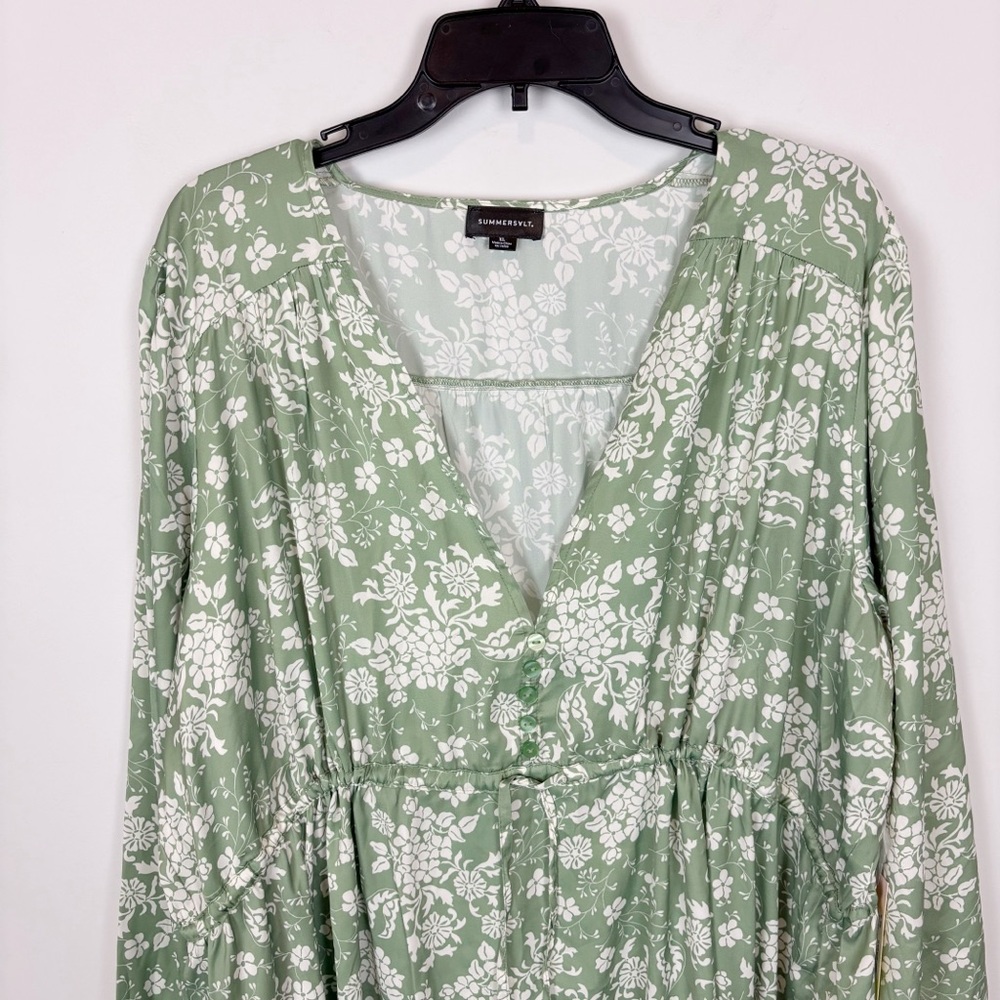 Summersalt The Cinched Waist Caftan Dress in Vintage Floral Size XL - Picture 3 of 11